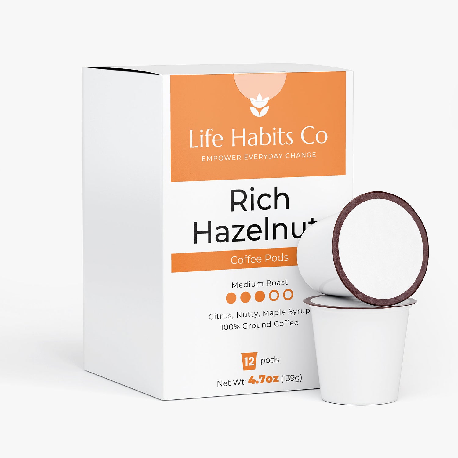 Rich Hazelnut Coffee Pods (Medium Roast)